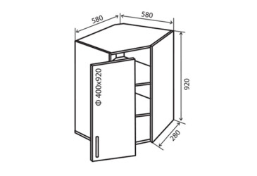 В54 Тумба 1Д 58 Модена Вип-Мастер
