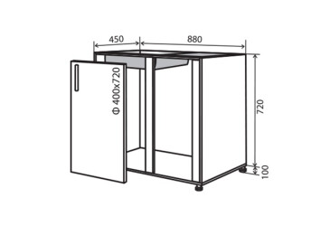 Н15 Заглушка мийка 1Д 88 Модена VIP-master