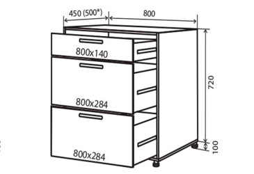 Н29 Тумба 3Ш 80 Модена VIP-master
