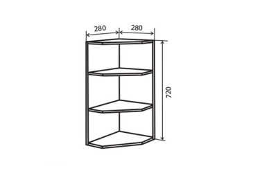 В15 Полиці кутові 72 Модена Люкс VIP-master