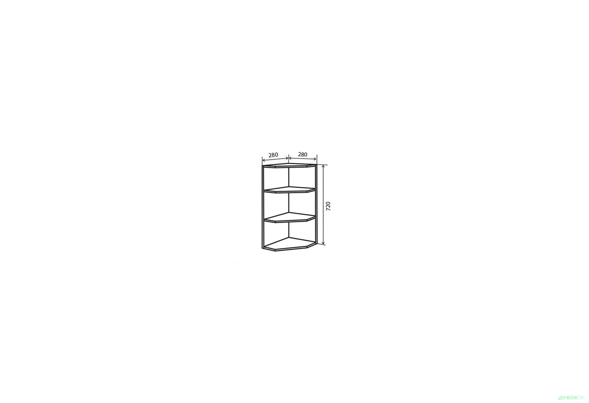 В15 Полиці кутові 72 Модена Люкс VIP-master - Зображення 1 Зображення 1 - В15 Полиці кутові 72 Модена Люкс VIP-master