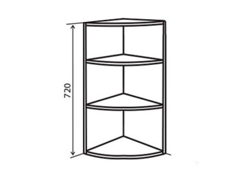 В15R Полки угловые 72 Модена Люкс Вип-Мастер