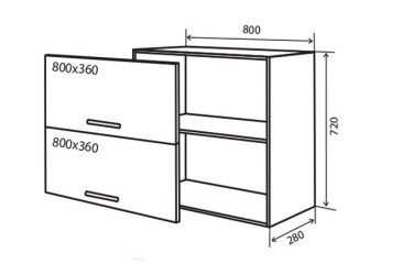 В21 Тумба 2Д 80 Модена Люкс Вип-Мастер