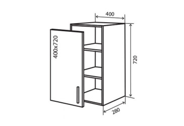 В3 Тумба 1Д 40 Модена Люкс Вип-Мастер