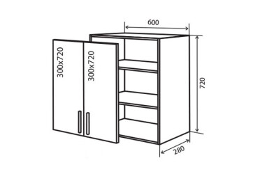 В6 Тумба 2Д 60 Модена Люкс VIP-master