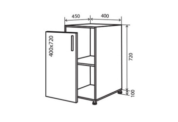 Н3 Тумба 1Д 40 Модена Люкс VIP-master
