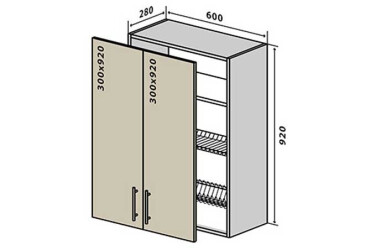 В47 Тумба 2Д 60 Сушка RioLine / РіоЛайн Матова VIP-master