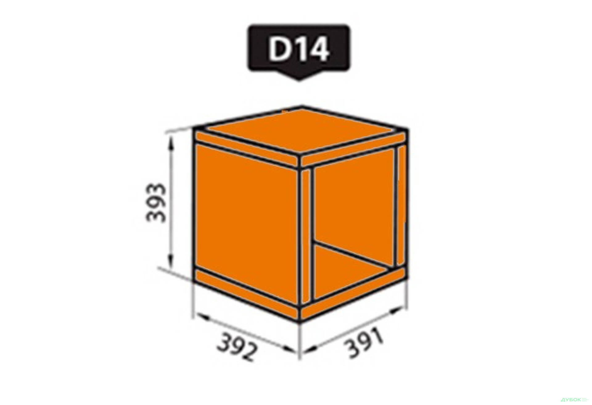 Фото 3 - УЦЕНКА Модуль D14 без роликов, Оранжевый, Незначительное повреждение Домино цветное / Domino color 28 мм Вип-Мастер