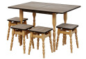 Комплект Стіл кухонний розкладний + 4 табурети Wood Master - Зображення 2 Зображення 2 - Комплект Стіл кухонний розкладний + 4 табурети Wood Master