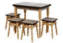 Комплект Стіл кухонний розкладний + 4 табурети Wood Master - Зображення 1 Зображення 1 - Комплект Стіл кухонний розкладний + 4 табурети Wood Master