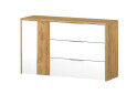 Комод VMV holding Аванті 1-дверний з 3 шухлядами 140 см Дуб крафт золотий/Біла платина - Зображення 1 Зображення 1 - Комод VMV holding Аванті 1-дверний з 3 шухлядами 140 см Дуб крафт золотий/Біла платина
