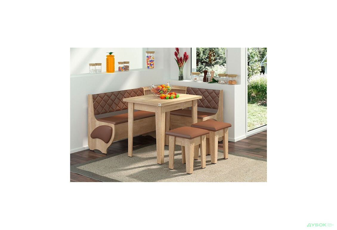 Кухонный уголок Милорд (с раскл.столом) Пехотин - Изображение 1 Изображение 1 - Кухонный уголок Милорд (с раскл.столом) Пехотин