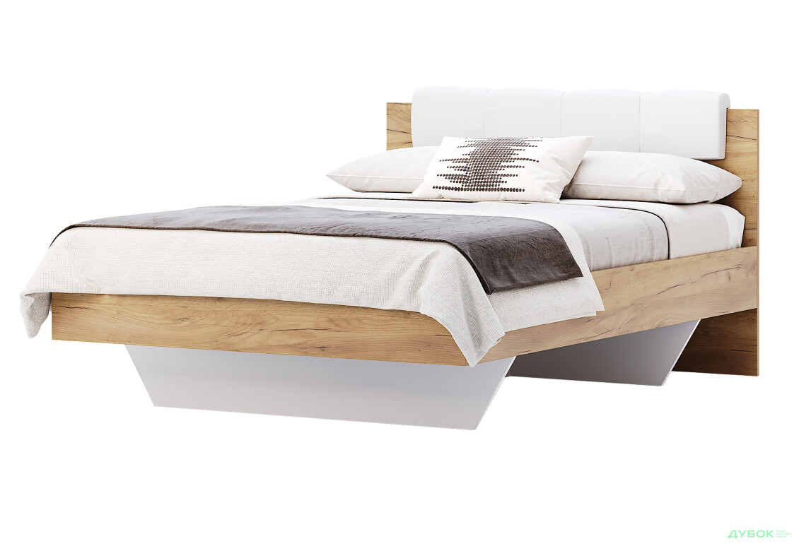 Ліжко MiroMark Асті (без вкладу) 160х200 см, дуб крафт/білий