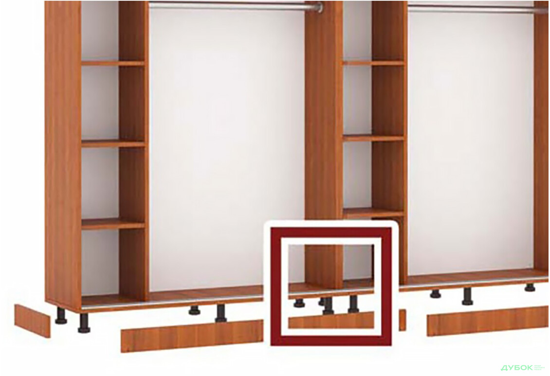 Шкаф-купе Комби 6D 3600 Мебель Стар - Изображение 4 Изображение 4 - Шкаф-купе Комби 6D 3600 Мебель Стар