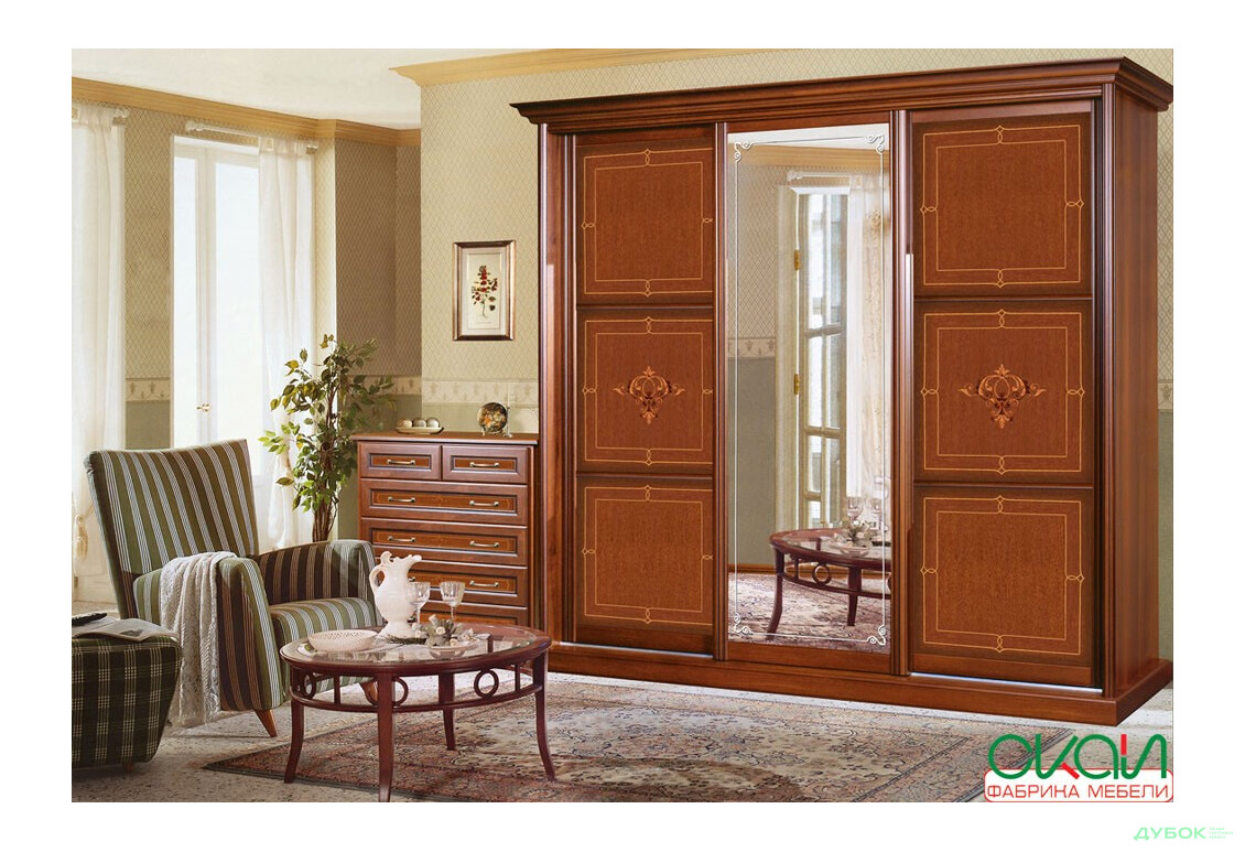 Зображення 2 - Модульна спальня С-3 Горіх Лак Скай