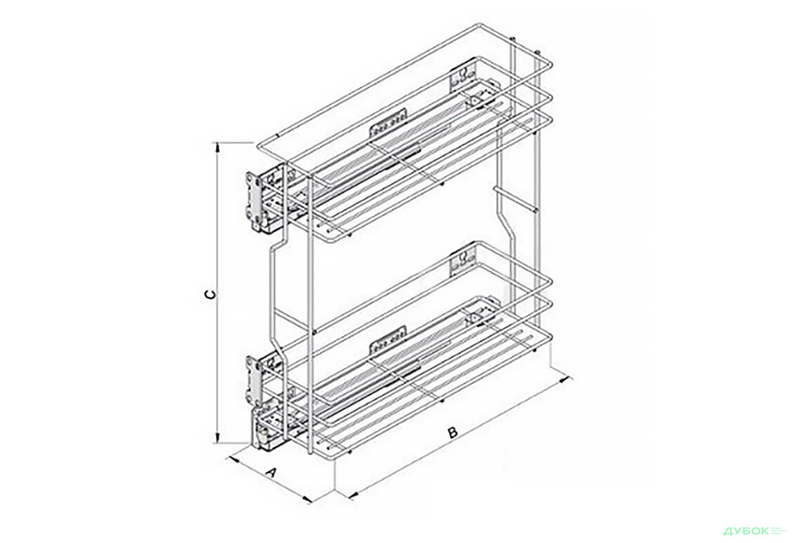 Карго хром. 200 мм REJS VIP-master - Зображення 1 Зображення 1 - Карго хром. 200 мм REJS VIP-master