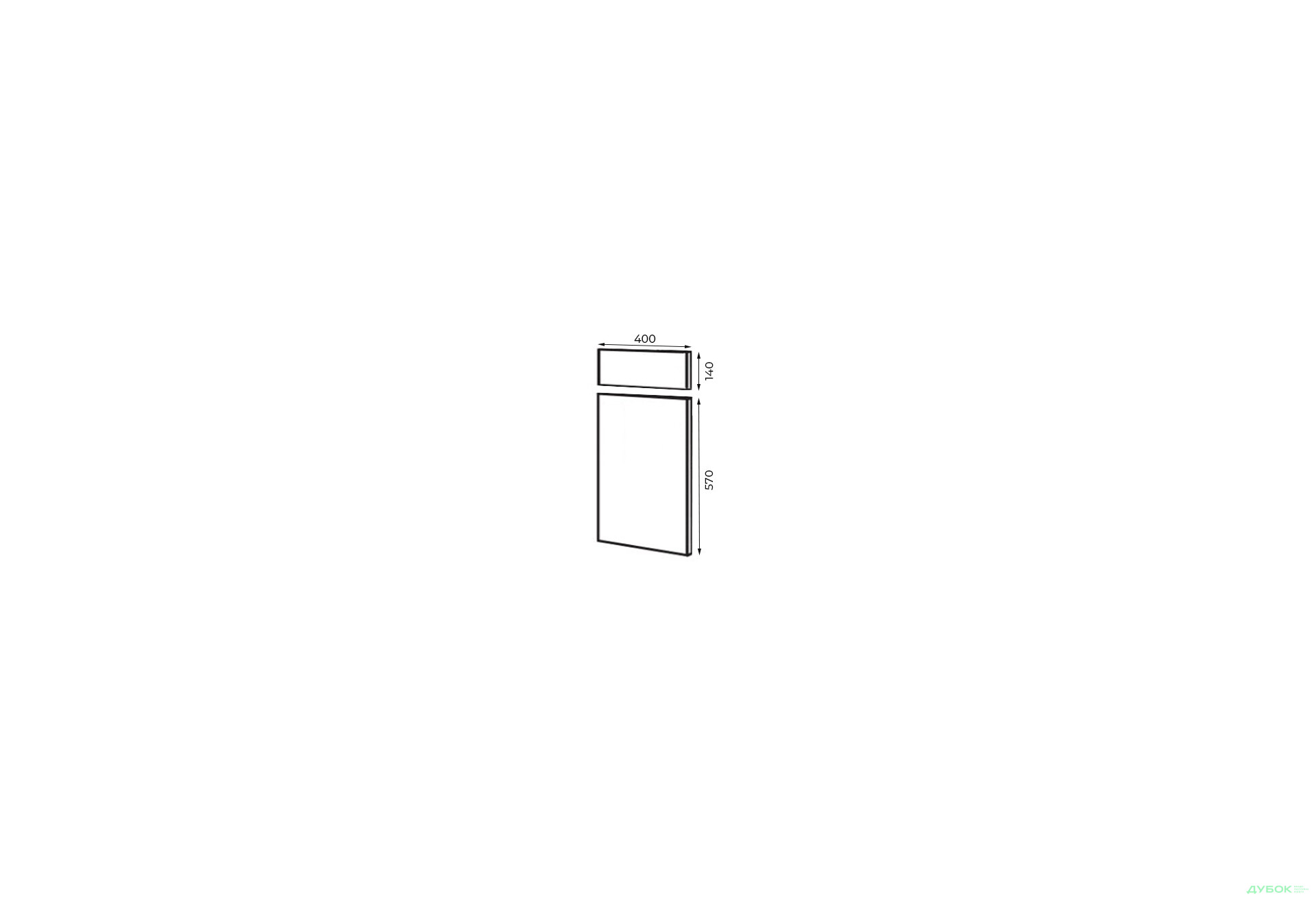 Зображення 1 - Фасад ф ш 400 (1+1) M.Gloss VIP-master