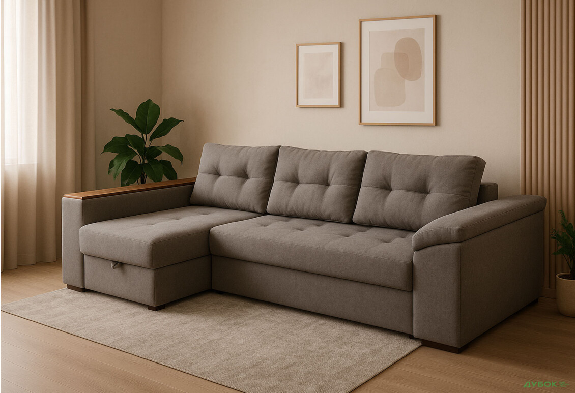 Изображение 2 - Мягкий уголок Вика Техас 255x140 см серый (Балатон 94)