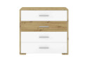 Комод Гербор Бука з 4 шухлядами 94 см Білий/Дуб артизан - Зображення 1 Зображення 1 - Комод Гербор Бука з 4 шухлядами 94 см Білий/Дуб артизан