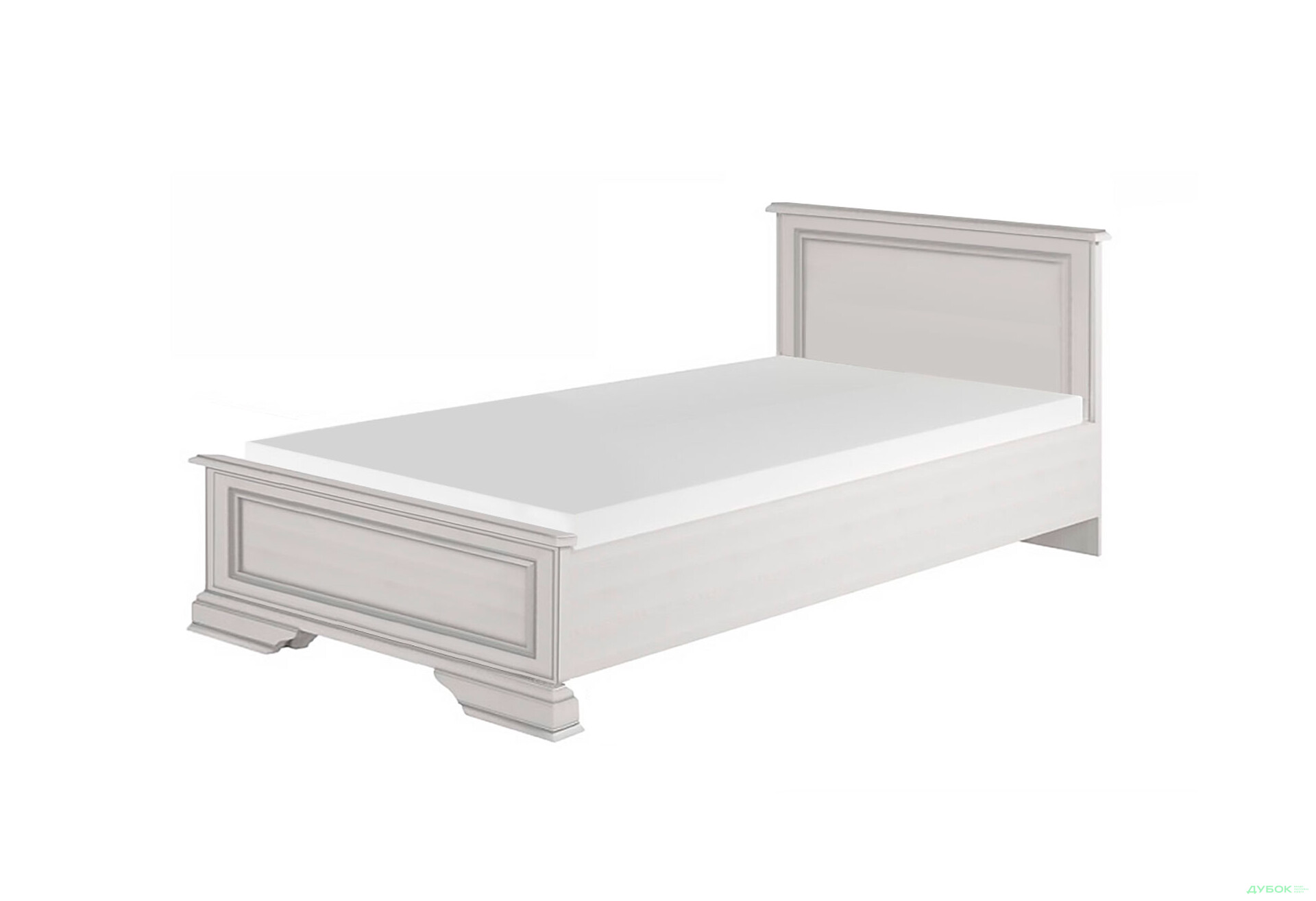 Ліжко ВМК Кентукі (без вкладу) 90х200 см, білий альпійський - Зображення 1 Зображення 1 - Ліжко ВМК Кентукі (без вкладу) 90х200 см, білий альпійський