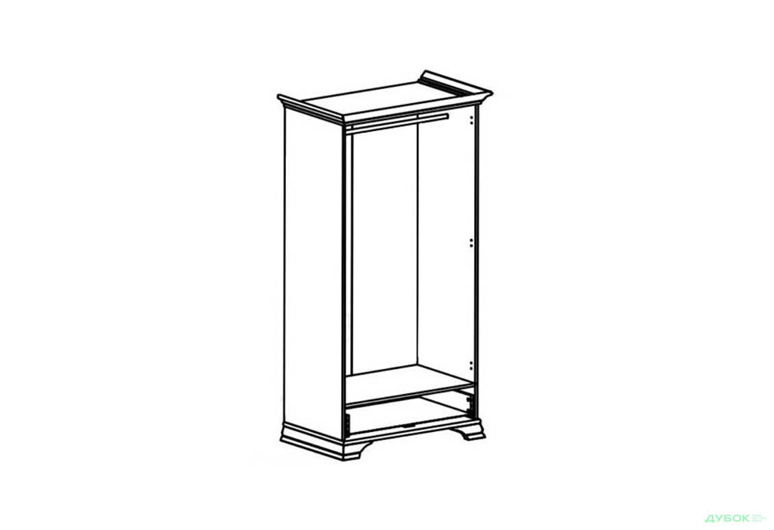 Шафа ВМК Кентукі 2-дверна з шухлядою 100 см Біла - Зображення 3 Зображення 3 - Шафа ВМК Кентукі 2-дверна з шухлядою 100 см Біла