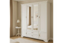 Шафа ВМК Кентукі 6-дверна з 2 шухлядами та дзеркалом 228 см Біла - Зображення 3 Зображення 3 - Шафа ВМК Кентукі 6-дверна з 2 шухлядами та дзеркалом 228 см Біла
