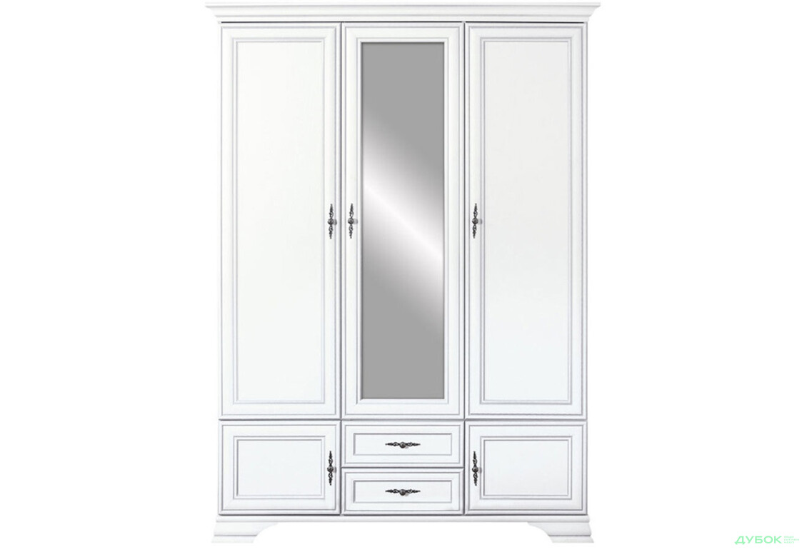 Шафа ВМК Кентукі 5-дверна з 2 шухлядами та дзеркалом 160 см Біла - Зображення 1 Зображення 1 - Шафа ВМК Кентукі 5-дверна з 2 шухлядами та дзеркалом 160 см Біла