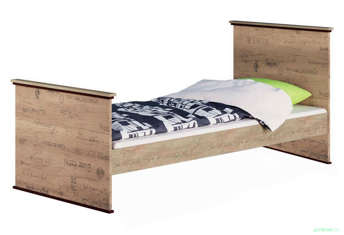 Кровать Svit Mebliv Палермо (без вклада) 90х200 см, дуб корабельний - Изображение 1 Изображение 1 - Кровать Svit Mebliv Палермо (без вклада) 90х200 см, дуб корабельний