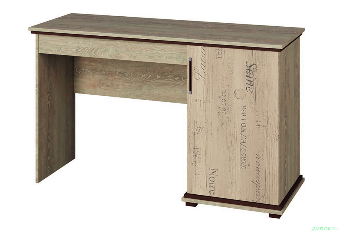 Стол письменный Svit Mebliv Палермо 130x60 см с тумбой, дуб корабельный - Изображение 1 Изображение 1 - Стол письменный Svit Mebliv Палермо 130x60 см с тумбой, дуб корабельный