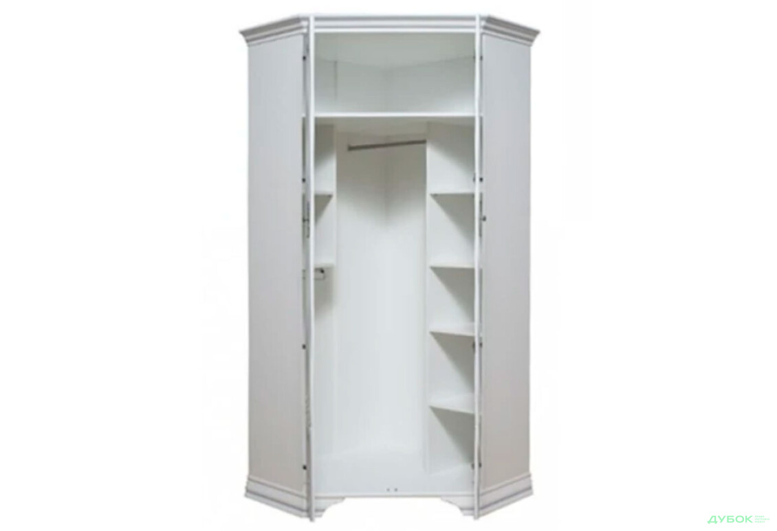 Шкаф угловой ВМК Кентукки 2-дверный 98 см Белый - Изображение 3 Изображение 3 - Шкаф угловой ВМК Кентукки 2-дверный 98 см Белый