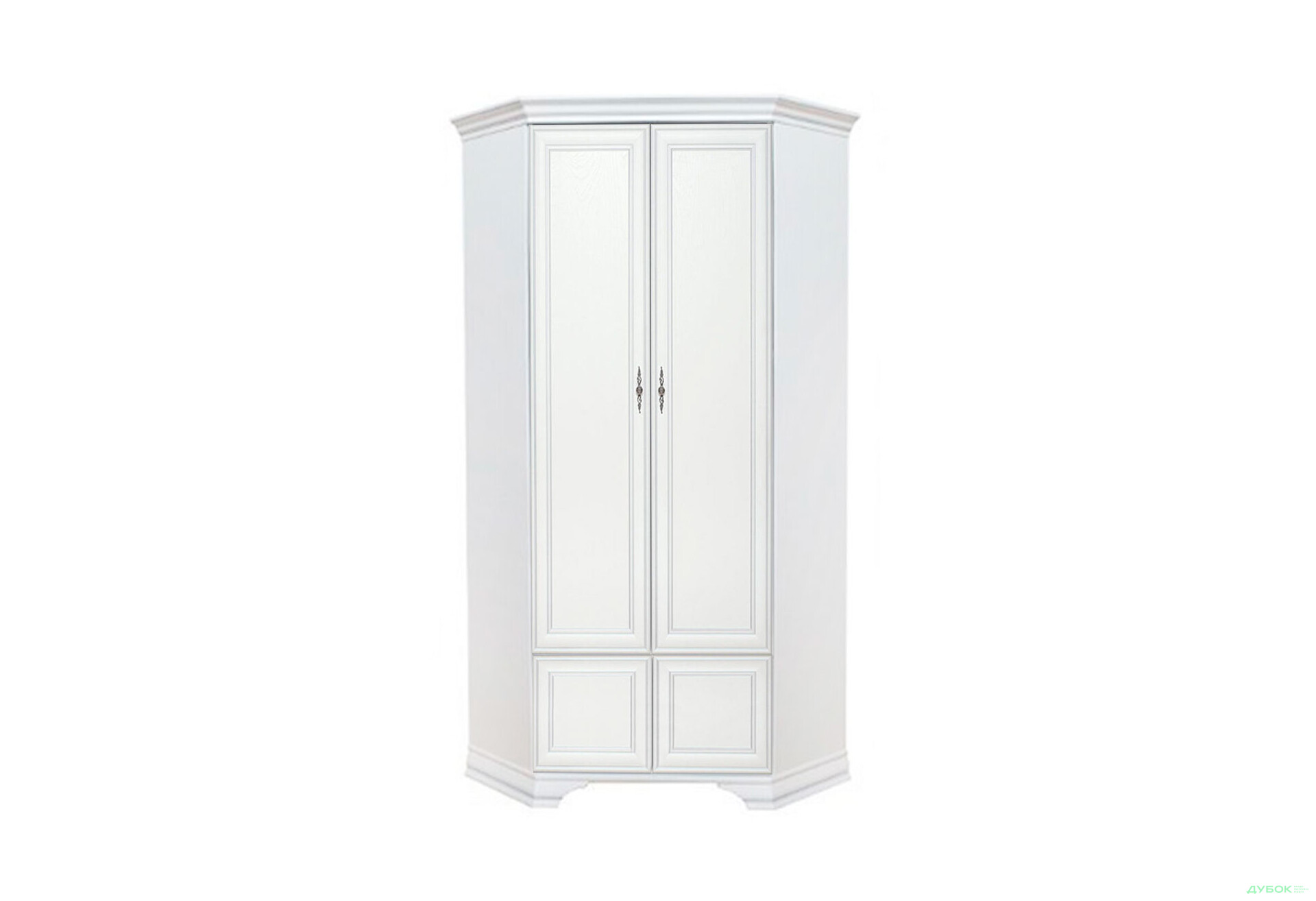 Шкаф угловой ВМК Кентукки 2-дверный 98 см Белый - Изображение 1 Изображение 1 - Шкаф угловой ВМК Кентукки 2-дверный 98 см Белый