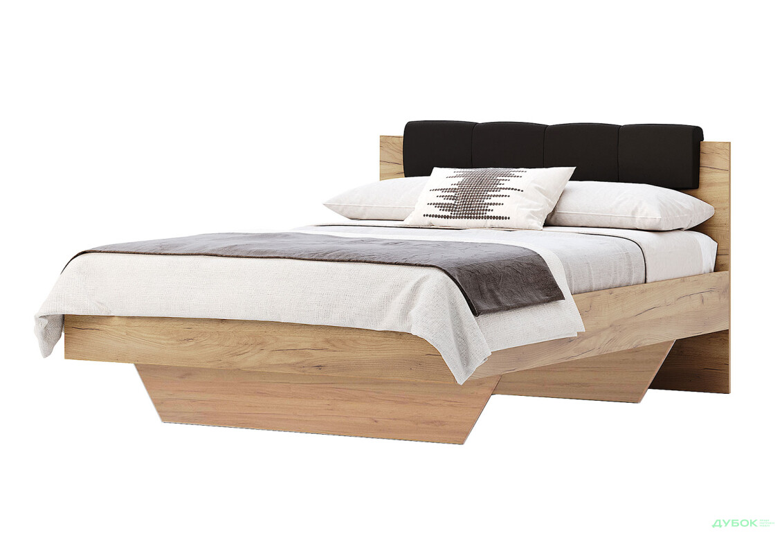 Кровать MiroMark Луна (без вклада) 140х200 см, лава/дуб крафт - Изображение 1 Изображение 1 - Кровать MiroMark Луна (без вклада) 140х200 см, лава/дуб крафт