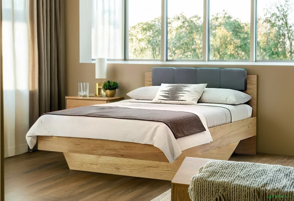 Зображення 2 - Ліжко MiroMark Рамона (без вкладу) 140х200 см, дуб крафт/лава