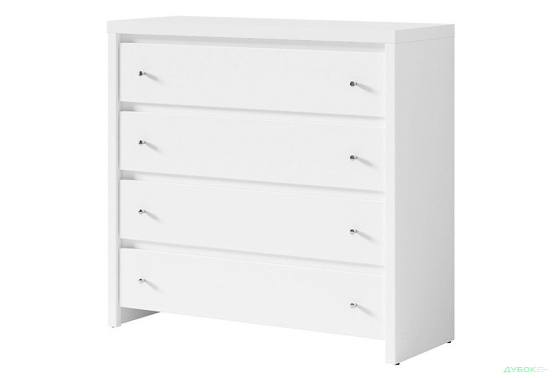 Комод ВМК Крістіна (В) з 4 шухлядами 105 см Білий - Зображення 1 Зображення 1 - Комод ВМК Крістіна (В) з 4 шухлядами 105 см Білий