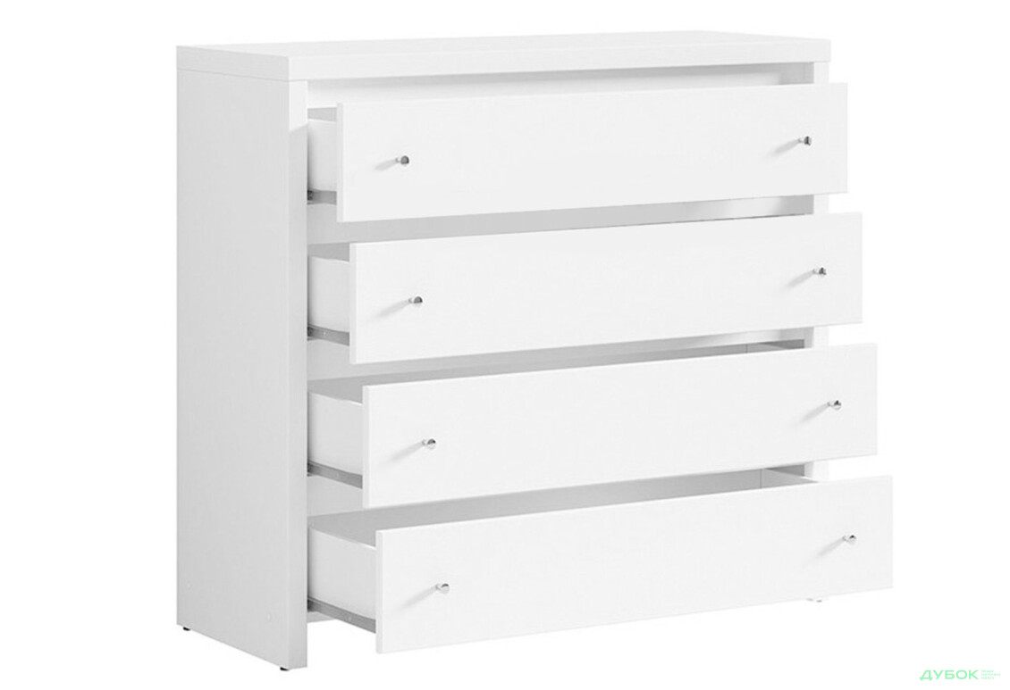 Комод ВМК Крістіна (В) з 4 шухлядами 105 см Білий - Зображення 5 Зображення 5 - Комод ВМК Крістіна (В) з 4 шухлядами 105 см Білий