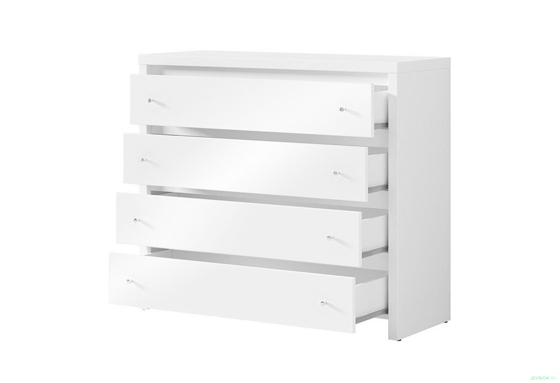 Комод ВМК Крістіна (В) з 4 шухлядами 105 см Білий - Зображення 4 Зображення 4 - Комод ВМК Крістіна (В) з 4 шухлядами 105 см Білий