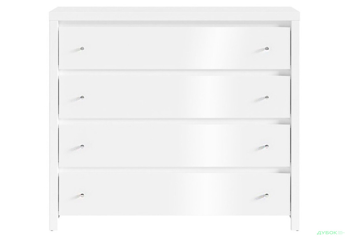 Комод ВМК Крістіна (В) з 4 шухлядами 105 см Білий - Зображення 3 Зображення 3 - Комод ВМК Крістіна (В) з 4 шухлядами 105 см Білий