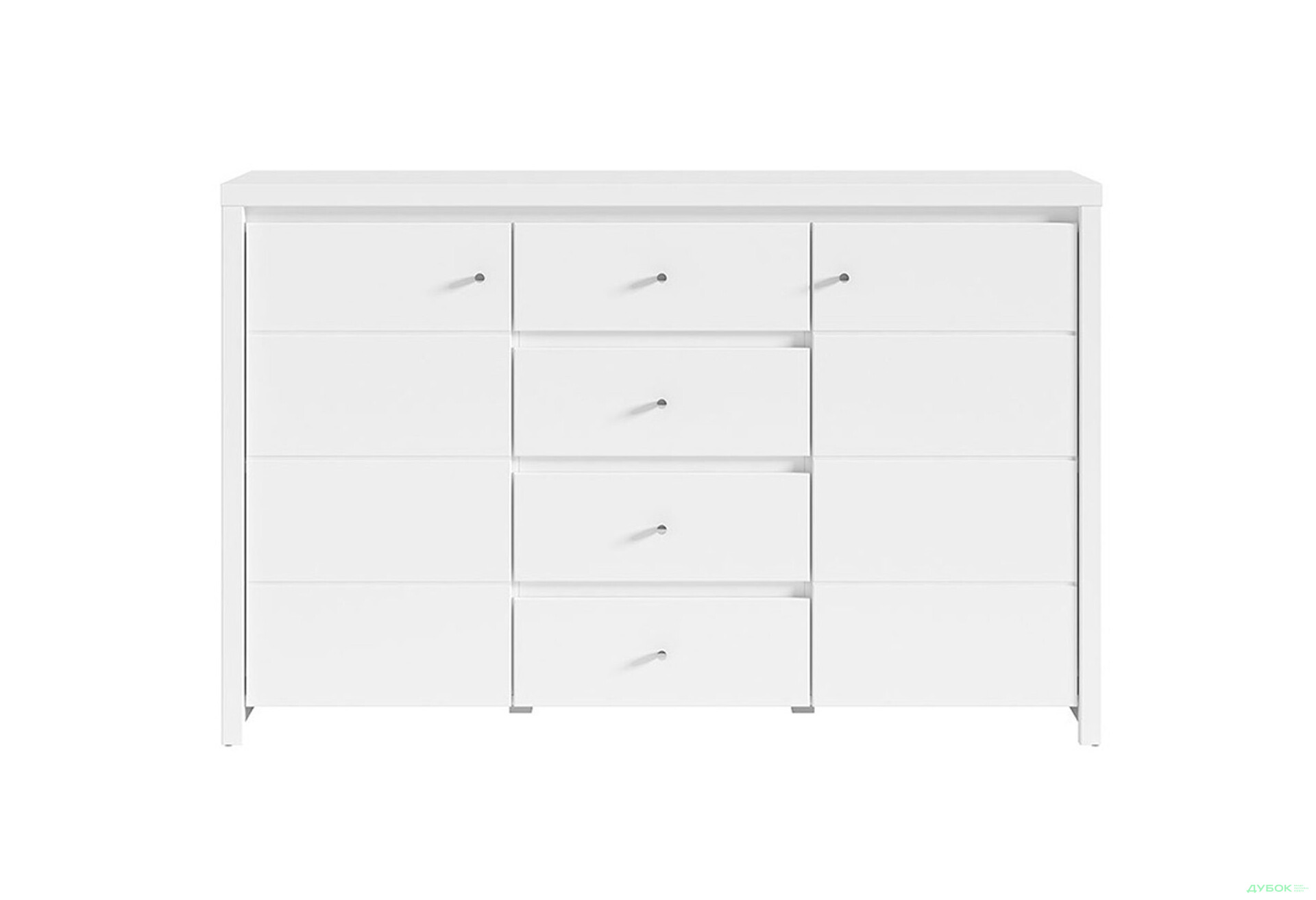 Комод ВМК Кристина 2-дверный с 4 ящиками 143 см Белый - Изображение 1 Изображение 1 - Комод ВМК Кристина 2-дверный с 4 ящиками 143 см Белый