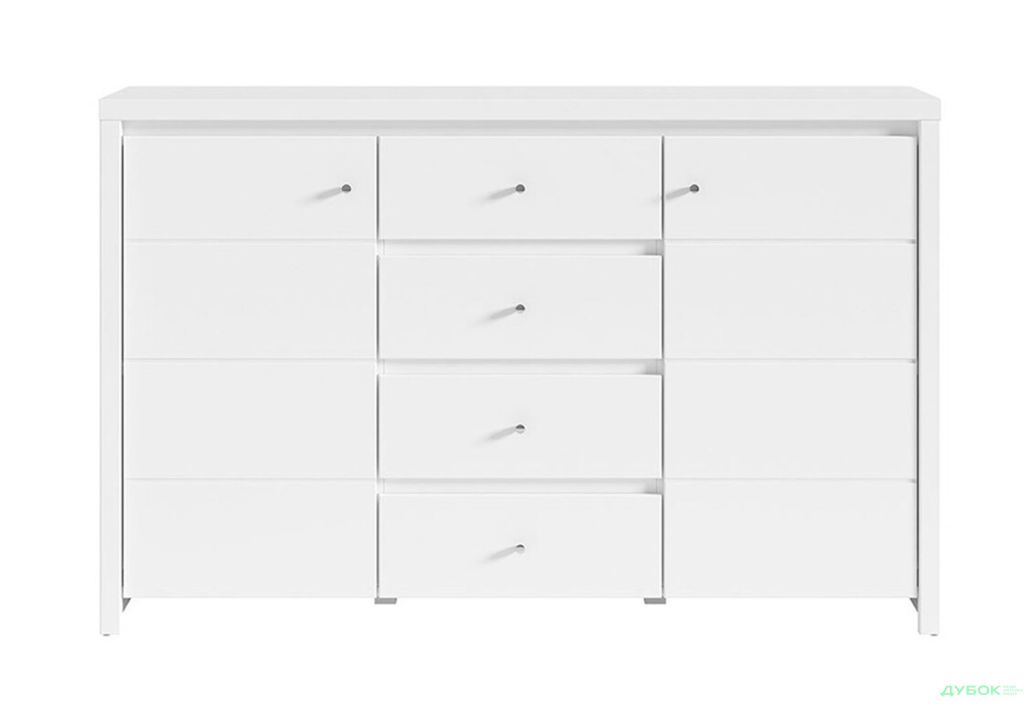 Комод ВМК Кристина 2-дверный с 4 ящиками 143 см Белый - Изображение 1 Изображение 1 - Комод ВМК Кристина 2-дверный с 4 ящиками 143 см Белый
