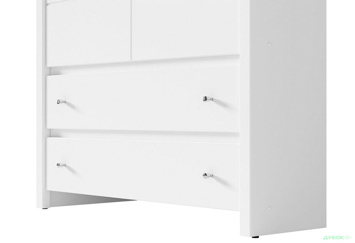 Шафа ВМК Крістіна 2-дверна з 2 шухлядами 90 см Біла - Зображення 5 Зображення 5 - Шафа ВМК Крістіна 2-дверна з 2 шухлядами 90 см Біла