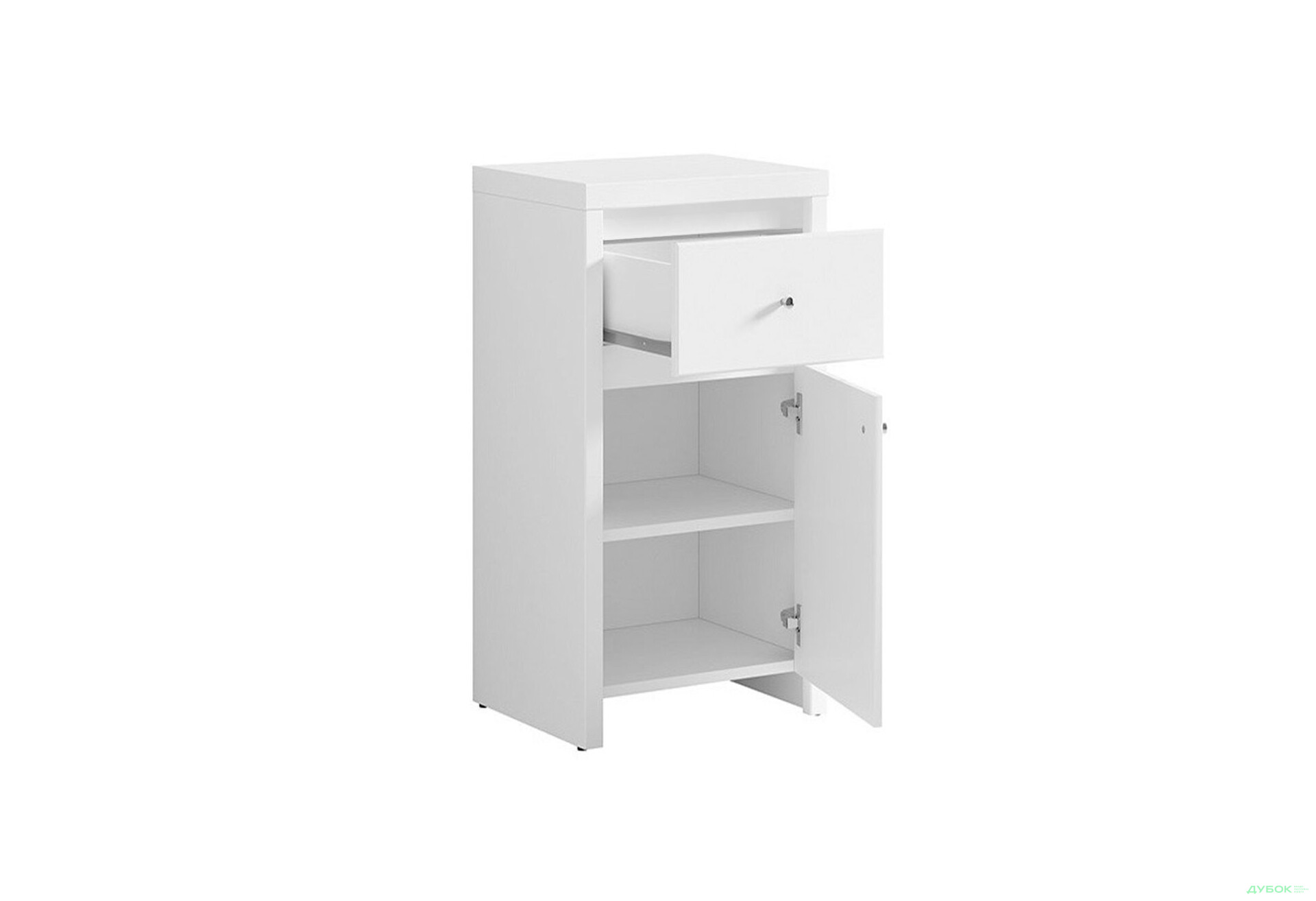 Тумба ВМК Кристина KOM (B) 1-дверна с ящиком 49 см Белая - Изображение 3 Изображение 3 - Тумба ВМК Кристина KOM (B) 1-дверна с ящиком 49 см Белая