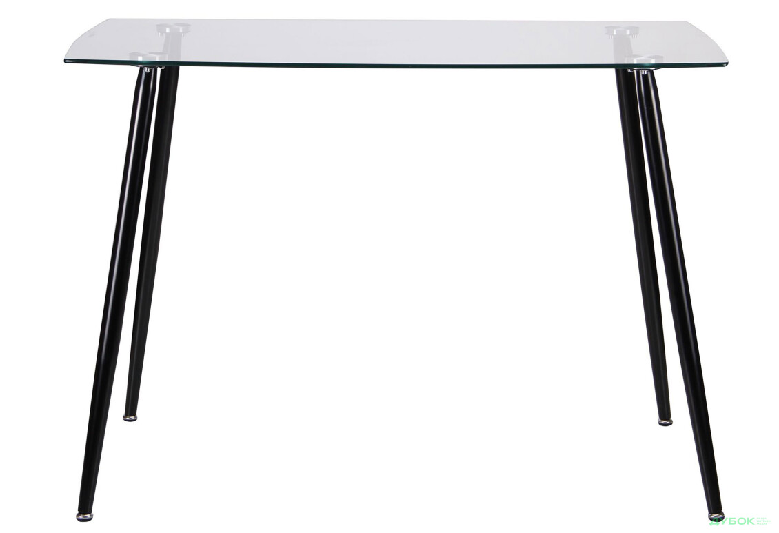 Фото 2 - Стол обеденный Умберто черный/стекло прозрачное АМФ