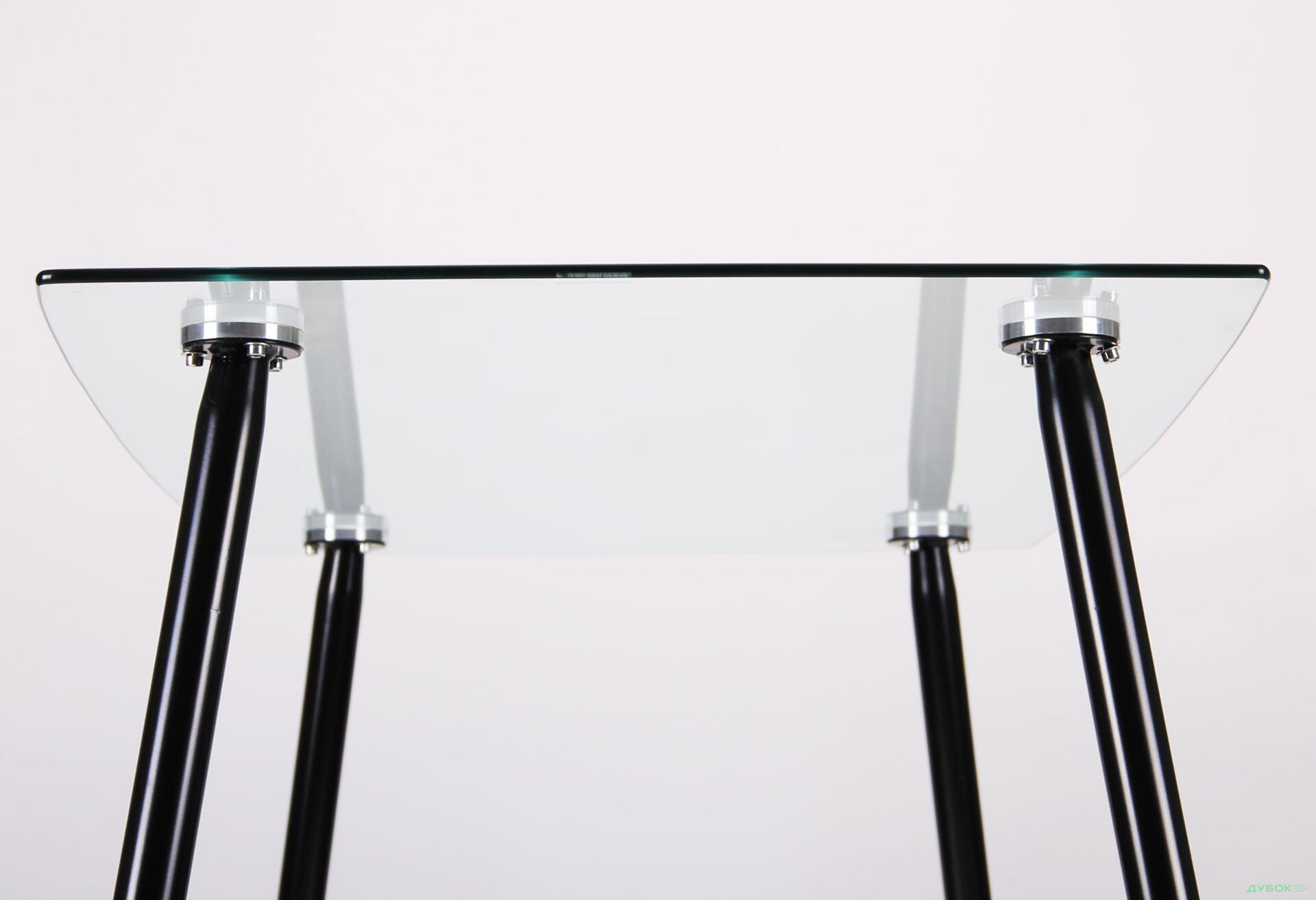 Фото 6 - Стол обеденный Умберто черный/стекло прозрачное АМФ