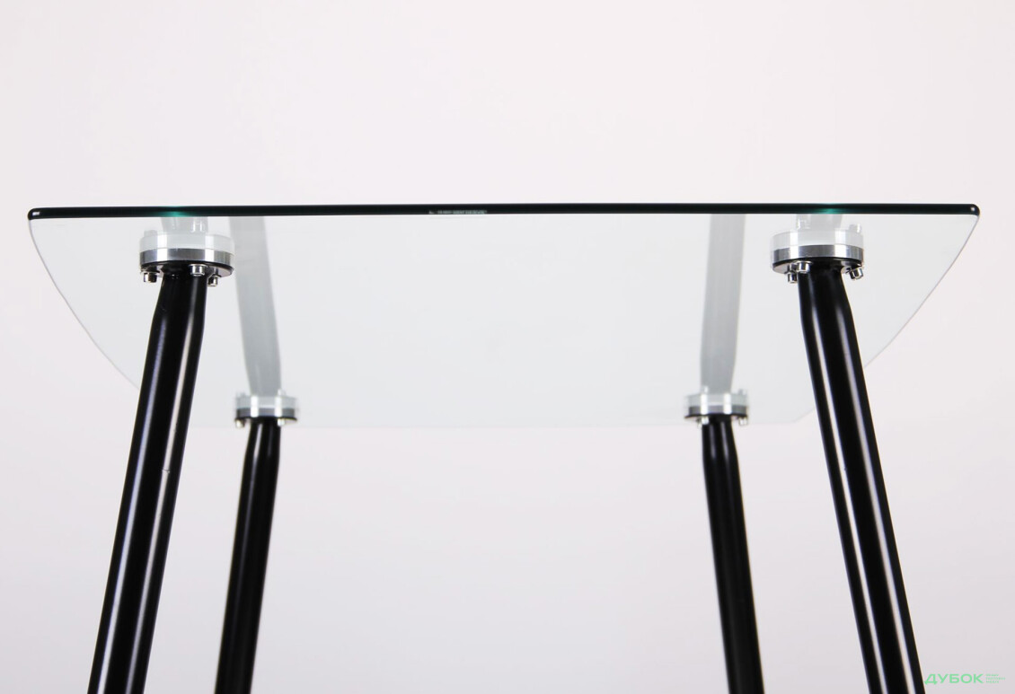 Фото 6 - Стол обеденный Умберто черный/стекло прозрачное АМФ
