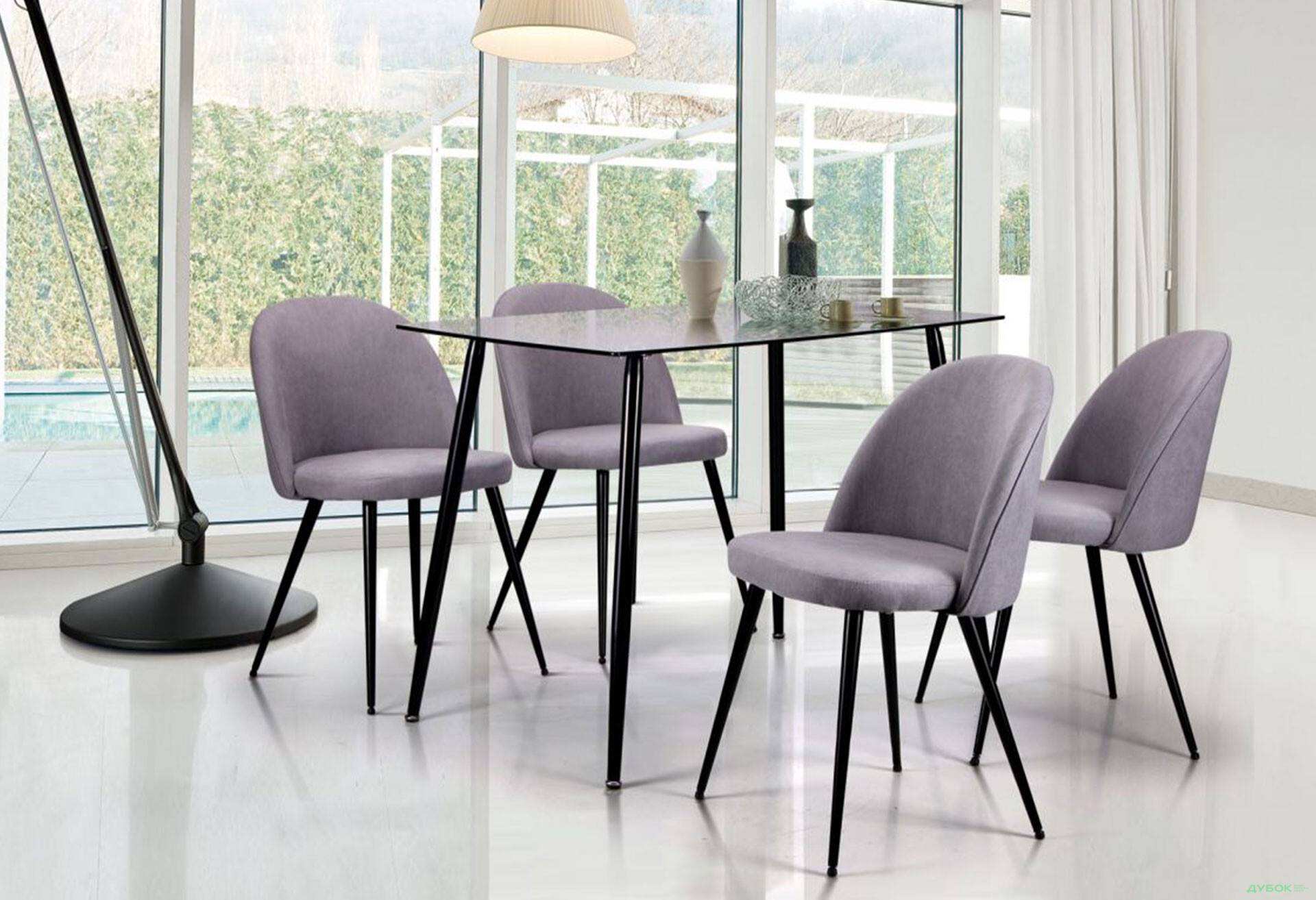 Изображение 13 - Стол обеденный Умберто черный/стекло прозрачное АМФ