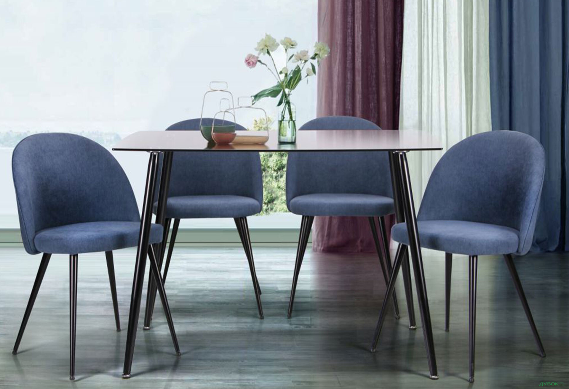 Изображение 18 - Стол обеденный Умберто черный/стекло прозрачное АМФ