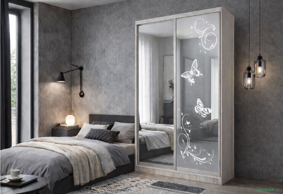 Изображение 2 - Шкаф-купе VIP-master 2-дверный Худ.мат с зеркалом 90 см