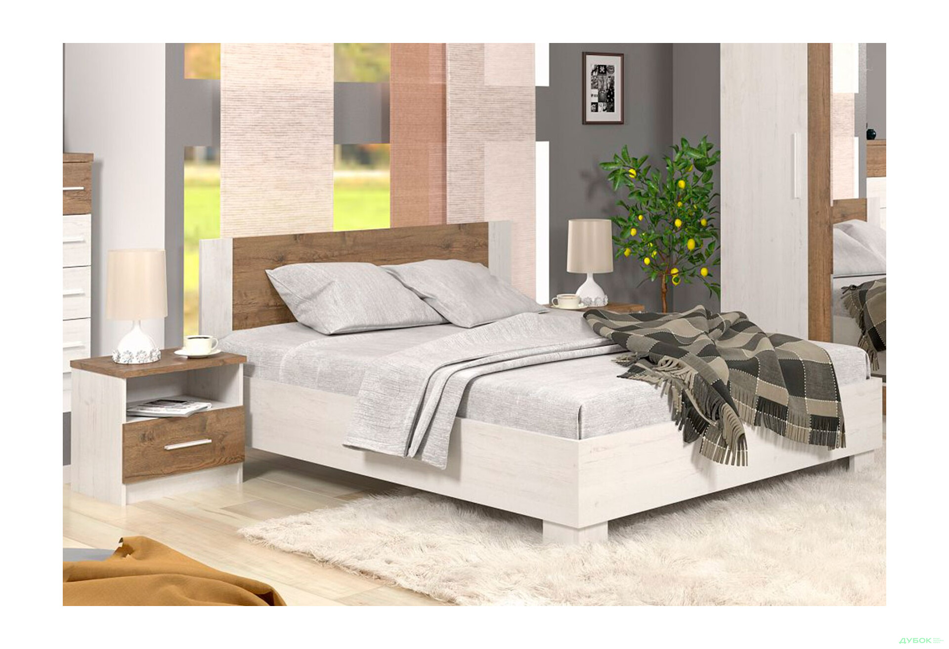 Зображення 2 - Модульна спальня Маркос (дуб апріл) Мебель Сервіс