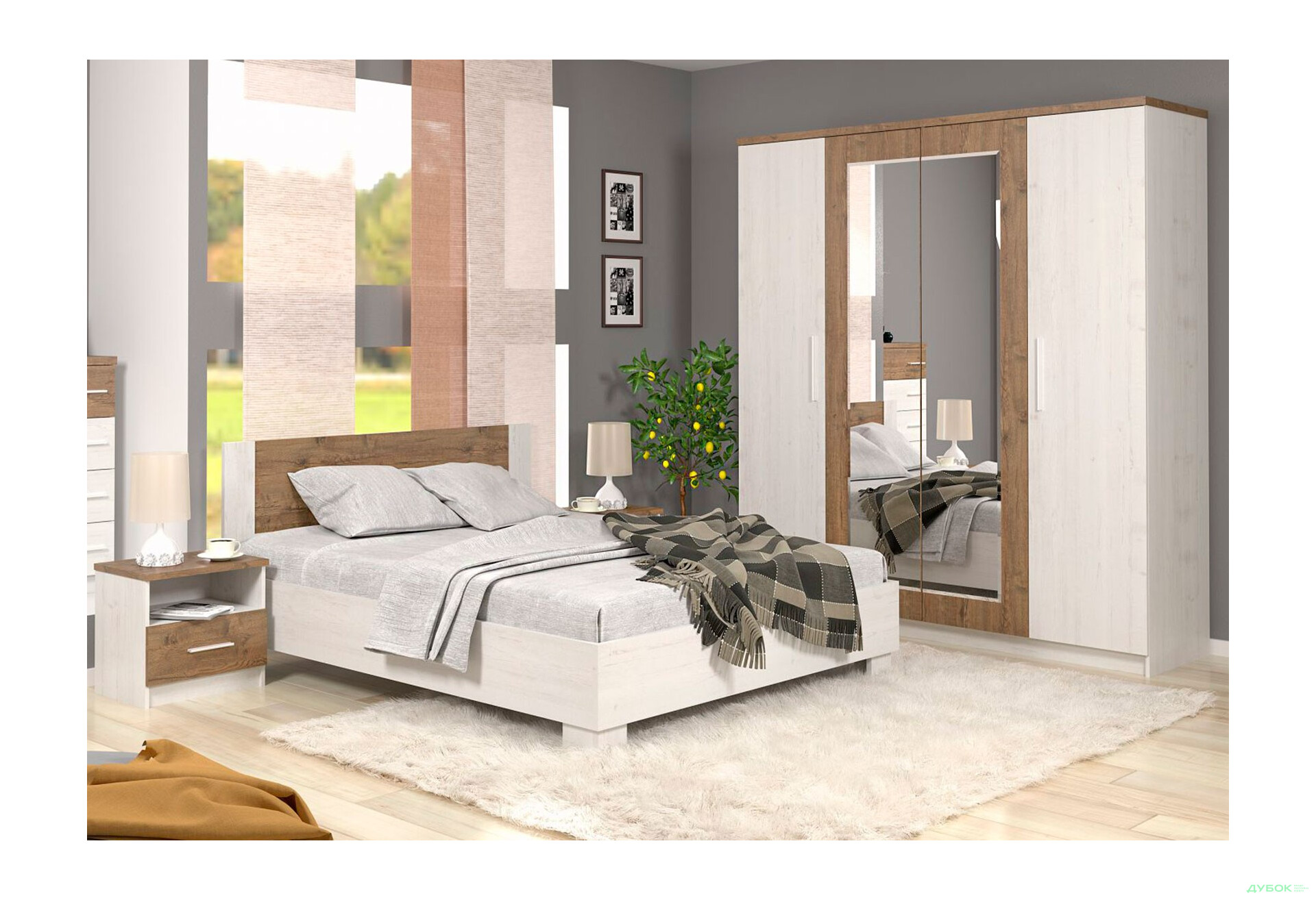 Зображення 1 - Модульна спальня Маркос (дуб апріл) Мебель Сервіс
