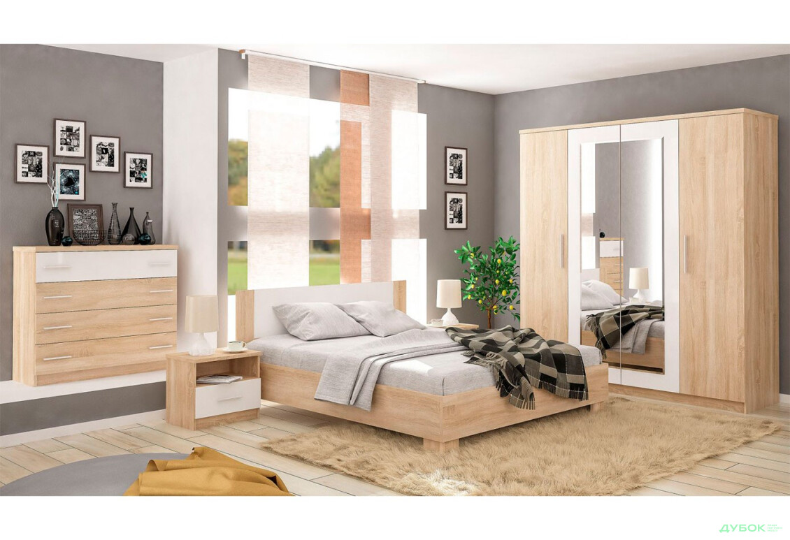 Спальня Маркос Комплект 4D Мебель Сервис